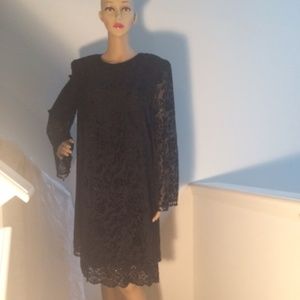 Vintage Badgley Mischka Black Dress 12